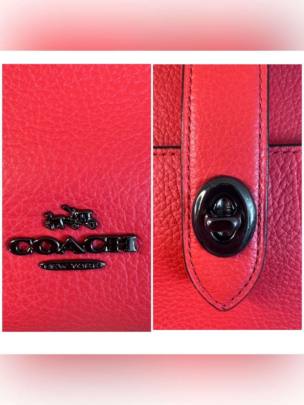 Coach Mercer 30 Red satchel - Picture 7 of 16